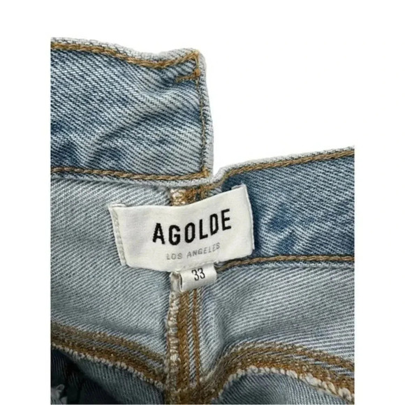 Agolde Criss Cross Straight Leg High Rise Jeans Size 33 In Dimension B1627 - Picture 6 of 6